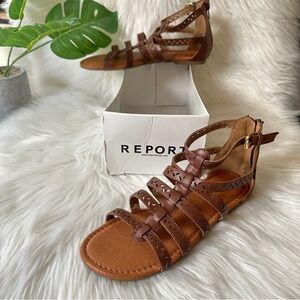 NIB Report Corvin Brown Strappy Sandal, 4